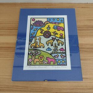 Noah's Arrival Frames Matted Holly Sue Foss Print Signed 8 X 10
